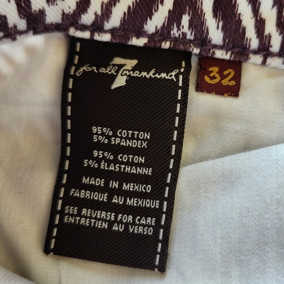 7 For All Mankind "Cropped Gwenevere" Ankle Skinny Pattern Pant, Women's Size 32 - Picture 10 of 12